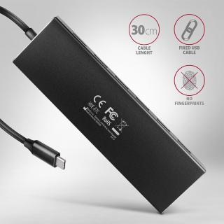 HUE-F7C Hub 7-portowy USB-C 3.2 Gen 1 ALU FLAT micro USB, 30cm USB-C kabel