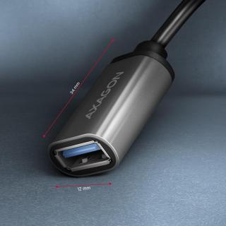 RUCM-AFAC Kabel adapter USB 3.2 Gen 1 Type-C samiec - Type-A żeńska, 0,2m, 3A, ALU