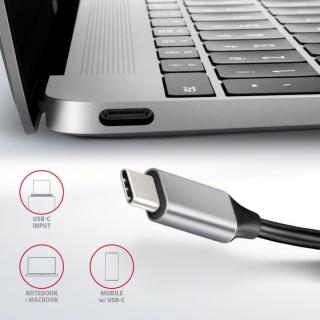 HMC-6H4A Wieloportowy hub 4x USB-A + HDMI, USB-C 3.2 Gen 1, PD 100W, 20cm USB-C kabel