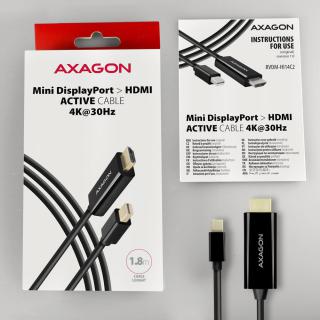 RVDM-HI14C2 Konwerter/kabel aktywny Mini DP HDMI 1.4 kabel 1.8m4K/30Hz