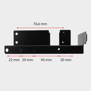 RHD-P35 Ramka metalowa do montażu 2x 2.5" HDD w pozycji PCI Czarna