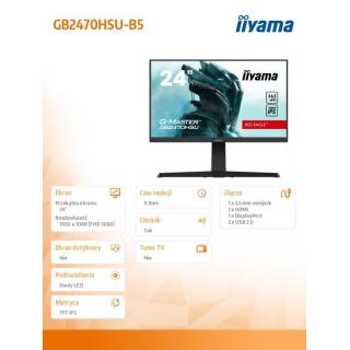 Monitor 24 cale GB2470HSU-B5 0.8ms,IPS,DP,HDMI,165Hz,HAS(150mm)