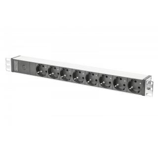 Listwa zasilająca PDU 19" Rack, 8x gniazdo schuko, 2.0m,...