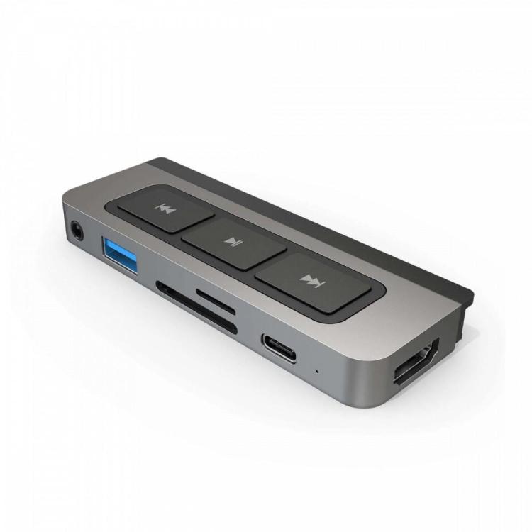 HUB mutlimedialny 6-in-1 USB-C Media HUB HDMI/SD/MicroSD/SD