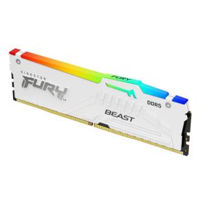 Pamięć DDR5 Fury Beast RGB 32GB(132GB)/5200 CL36 biała