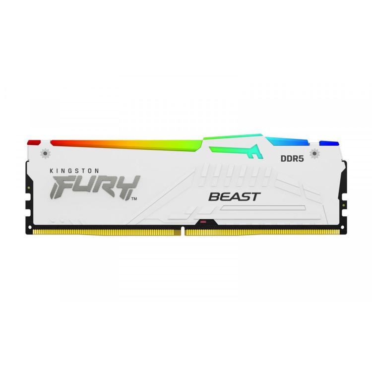 Pamięć DDR5 Fury Beast RGB 16GB(116GB)/6000 CL40 biała