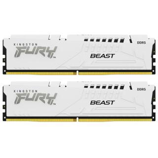 Pamięć DDR5 Fury Beast 64GB(232GB)/6000 CL36 biała