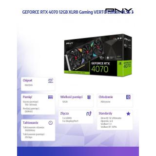 Karta graficzna GeForce RTX 4070 12GB TRIPLE FAN VCG407012TFXXPB1