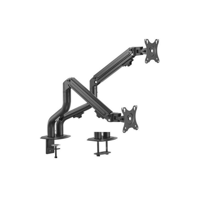 Ramię na dwa monitory biurkowe (regulowane), od 17 cali do 32 cali, obciążenie do 8kg