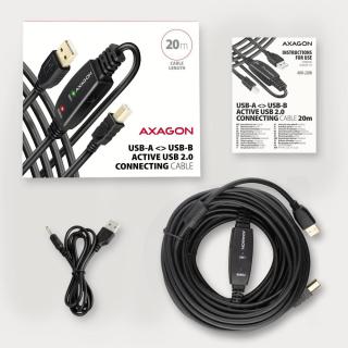 ADR-220B USB 2.0 A-M - B-M aktywny kabel połączeniowy/wzmacniacz 20m