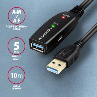 ADR-310 USB 3.0 A-M - A-F aktywny kabel przedłużacz/wzmacniacz 10m