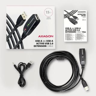 ADR-215 USB 2.0 A-M - A-F aktywny kabel przedłużacz/wzmacniacz 15m