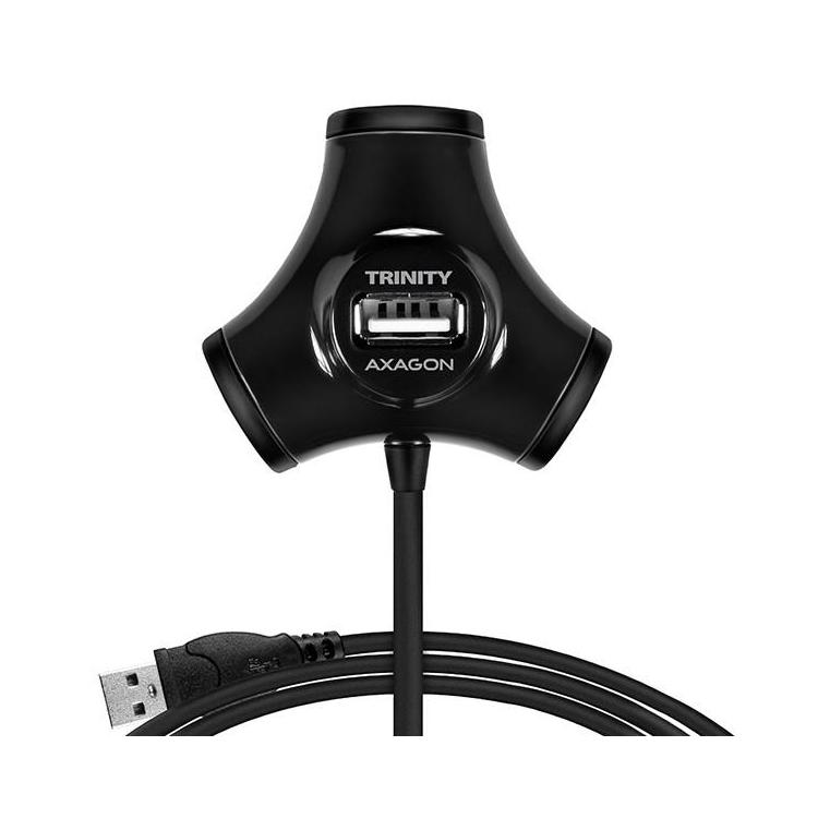 Hub HUE-X3B 4-portowy USB 2.0 kabel 1,2m Czarny