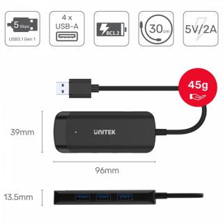 HUB USB-A 4x USB-A 3.1 Gen1 5 Gbps H1111D