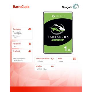 Dysk BarraCuda 1TB 3,5 256MB ST1000DM014