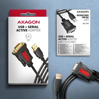 ADS-1PSN Adapter USB 2.0 RS-232 Port szeregowy, 1.5m kabel, chip Prolific