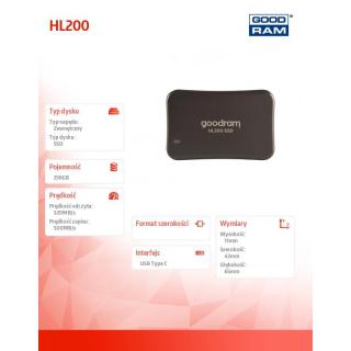 Dysk SSD HL200 256GB USB-C 3.2 Gen2