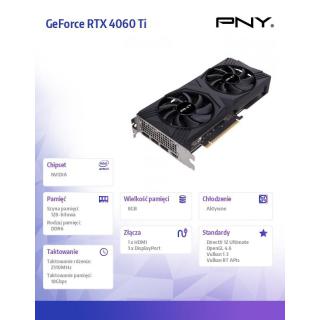 Karta graficzna GeForce RTX 4060 Ti 8GB Verto Dual Fan DLSS 3