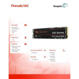 Dysk SSD Firecuda 540 1TB PCIe M.2