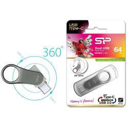 Pendrive Silicon Power C80 32GB USB 3.0 / USB-C + Type C...