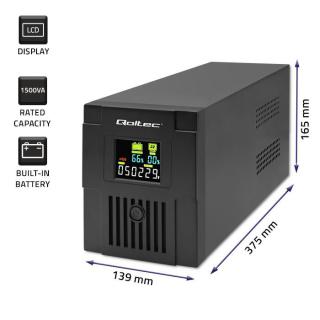 Zasilacz awaryjny UPS | Monolith | 1500VA | 900W | LCD | USB