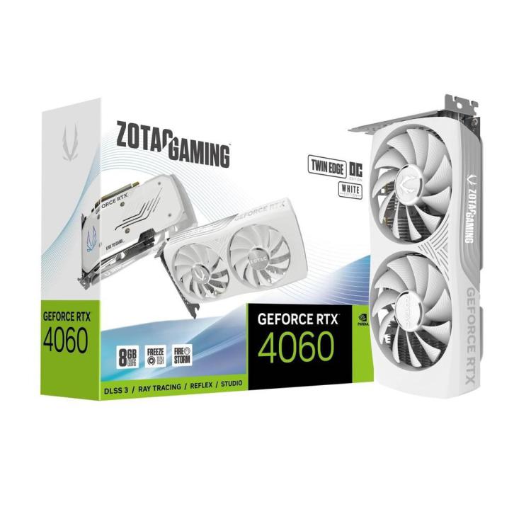 Karta graficzna GeForce RTX 4060 Twin Edge OC 8GB GDDR6 128bit biała