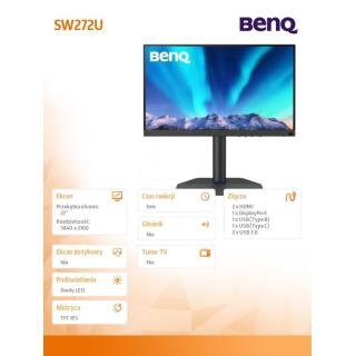 Monitor 27 cali SW272U 4K LED 5ms/QHD/IPS/HDMI