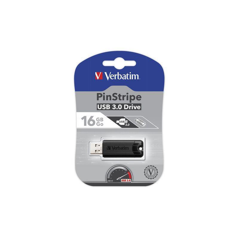 Pendrive Verbatim 16GB PinStripe USB 3.0