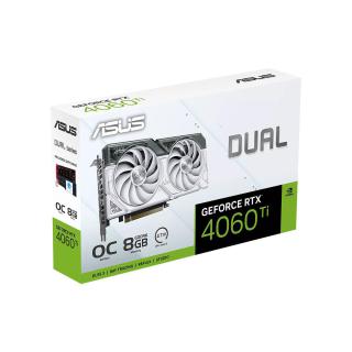 Karta VGA Asus GeForce RTX 4060 Ti DUAL-RTX4060TI-O8G-WHITE OC 8GB GDDR6 128bit HDMI+DP PCIe4.0