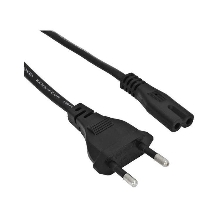 Kabel zasilający Akyga AK-RD-02A do notebooka 2pin ósemka IEC C7 CEE 7/16 3m wtyk EU