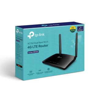 Router LTE TP-Link Archer MR200 V5.3 Wireless AC750 4G LTE 3xLAN, 1xWAN/LAN, 1xNanoSIM