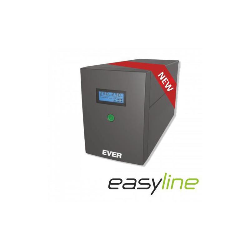 Zasilacz awaryjny UPS Ever Line-Interactive EASYLINE 1200 AVR 2xSCH USB RJ-11 LCD Bl