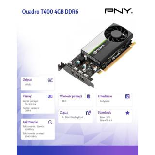 Karta graficzna Quadro T400 4GB DDR6 VCNT400-4GB-SB