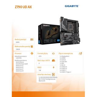 Płyta główna Z790 UD AX s1700 4DDR5 s1700 USB/DP ATX