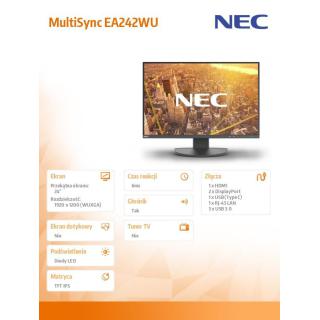 Monitor MultiSync EA242WU czarny IPS 1920x1200