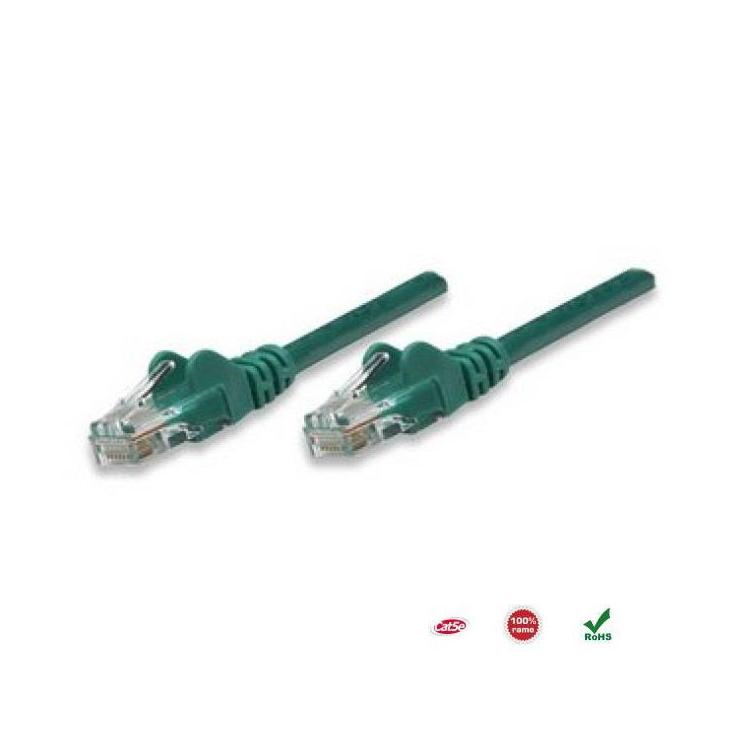 PatchCord 100% miedź Intellinet Cat.5e UTP, 3m, zielony