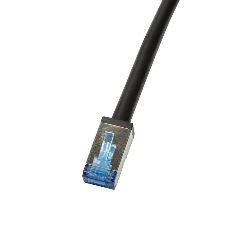 Patchcord LogiLink CQ7053S Cat.6A S/FTP PVC+PE 2m czarny