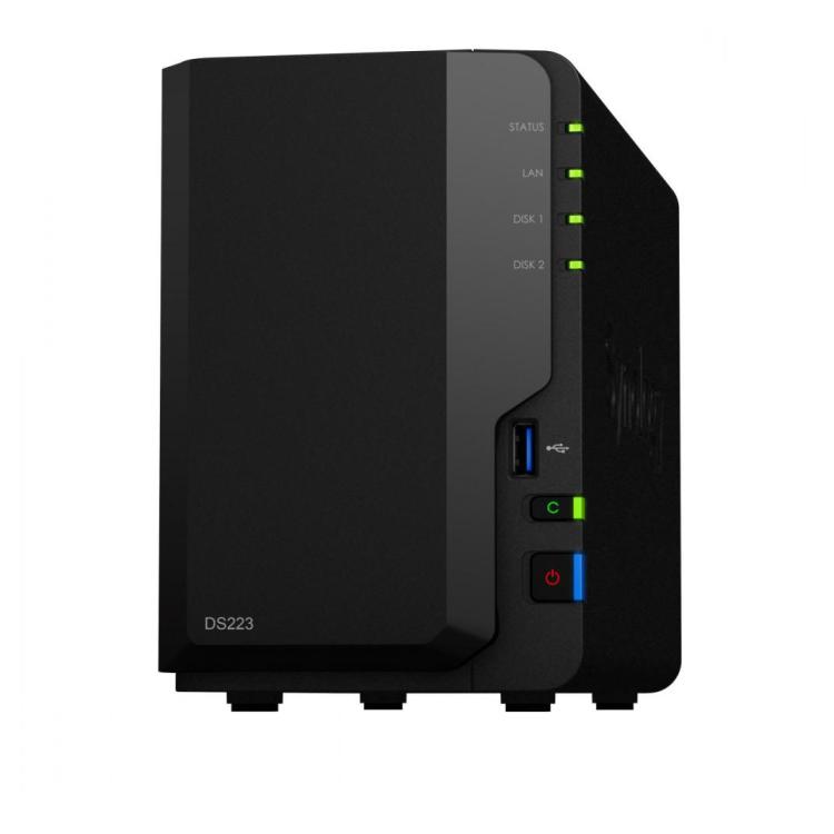 Serwer NAS DS223 2x0HDD 2GB 4x1.7Ghz 1xGbE 3xUSB