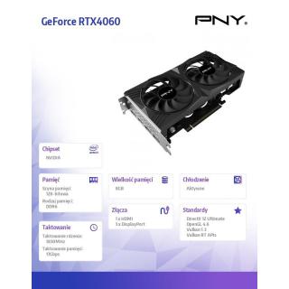 Karta graficzna GeForce RTX 4060 8GB Verto Dual Fan DLSS 3