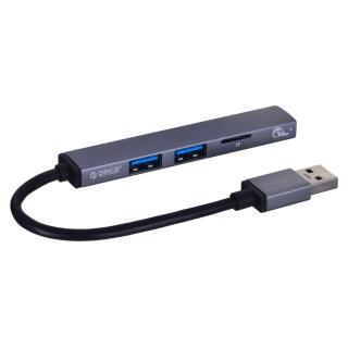 ORICO HUB USB-C 3X USB-A, MICROSD, 5 GBPS, ALU