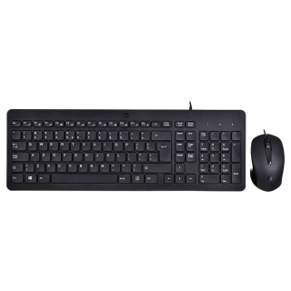 Zestaw klawiatura + mysz HP 150 Wired Mouse and Keyboard przewodowe czarne 240J7AA