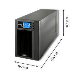 Zasilacz awaryjny UPS Qoltec | On-line | Pure Sine Wave | 3kVA | 2.4kW | LCD | USB