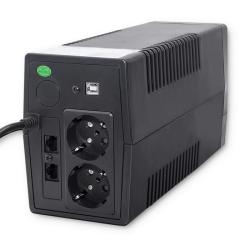 Zasilacz awaryjny UPS Qoltec Monolith | 850VA | 480W | LCD | USB | RJ45