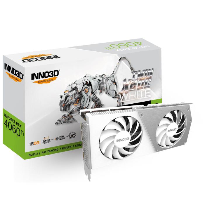 Karta graficzna INNO3D GeForce RTX 4060 Ti TWIN X2 OC WHITE 16GB GDDR6 DLSS 3