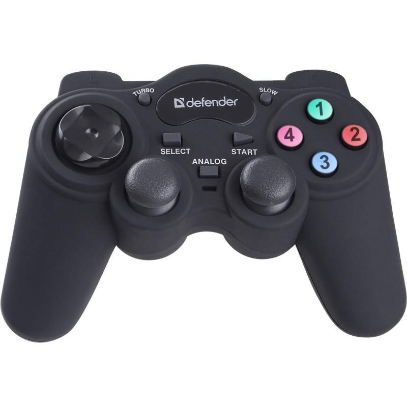 Gamepad przewodowy Defender GAME RACER, tryb turbo, efekt wibracji, USB/PS2/PS3