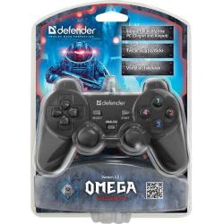 Gamepad przewodowy Defender OMEGA, efekt wibracji, USB