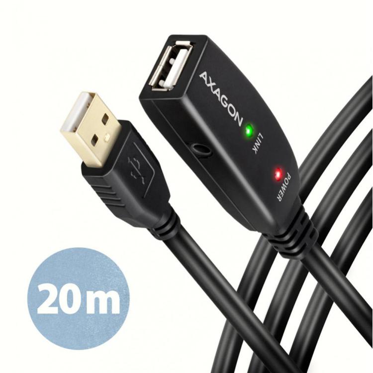 ADR-220 USB 2.0 A-M - A-F aktywny kabel przedłużacz/wzmacniacz 20m