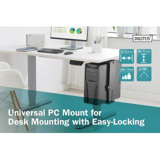 Uchwyt DIGITUS do montażu PC pod biurkiem z mechanizmem Easy-Locking