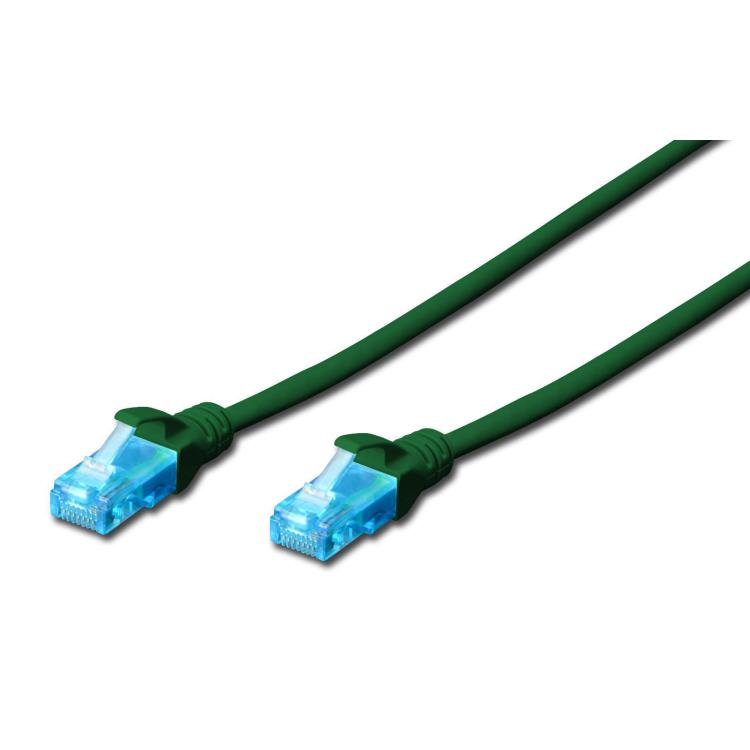 Patchcord DIGITUS UTP kat. 5e 25m PVC zielony