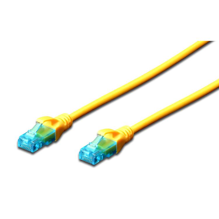 Patchcord DIGITUS UTP kat. 5e 25m PVC żółty